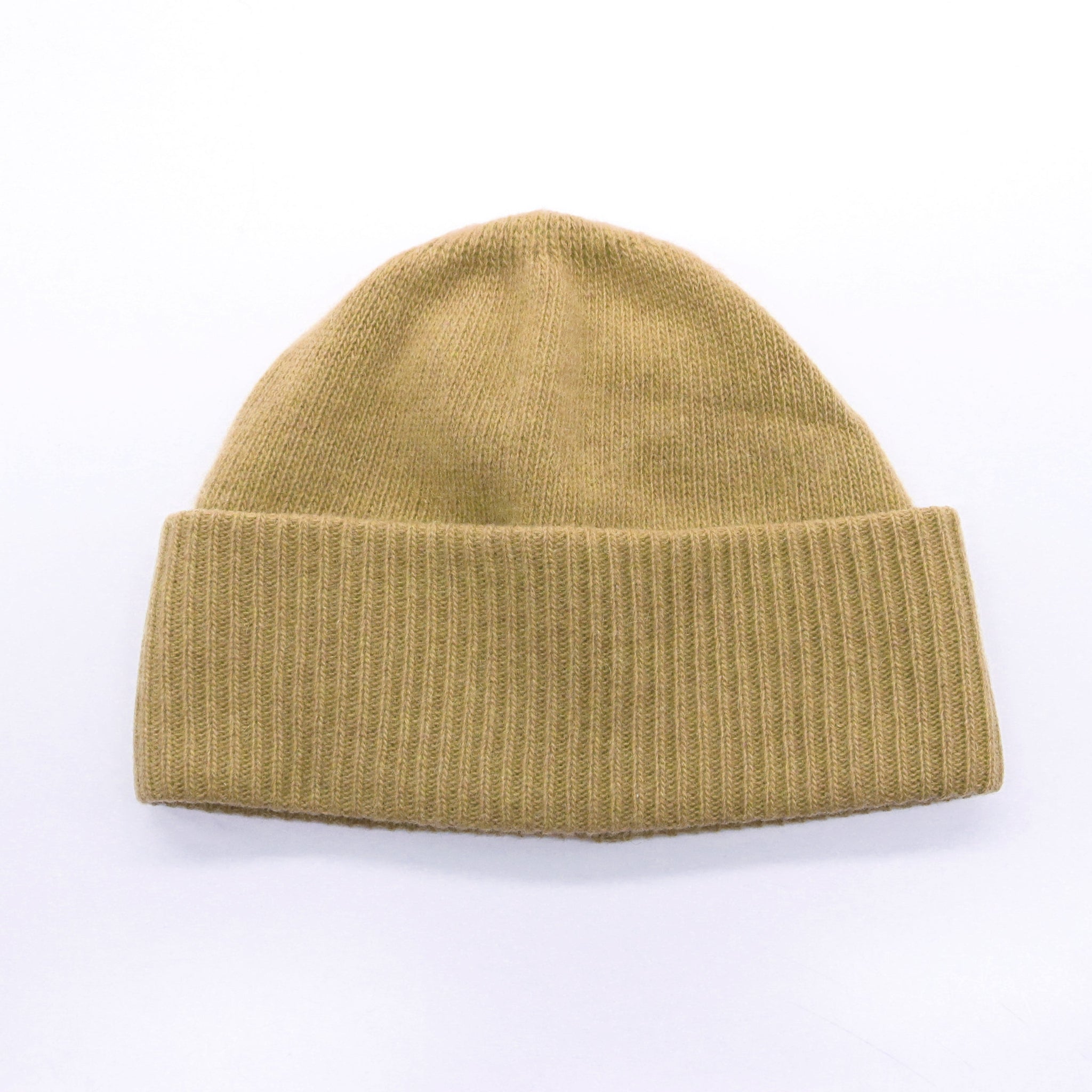 CASHMERE BEANIE HAT WITH RIBBED CUFF-3