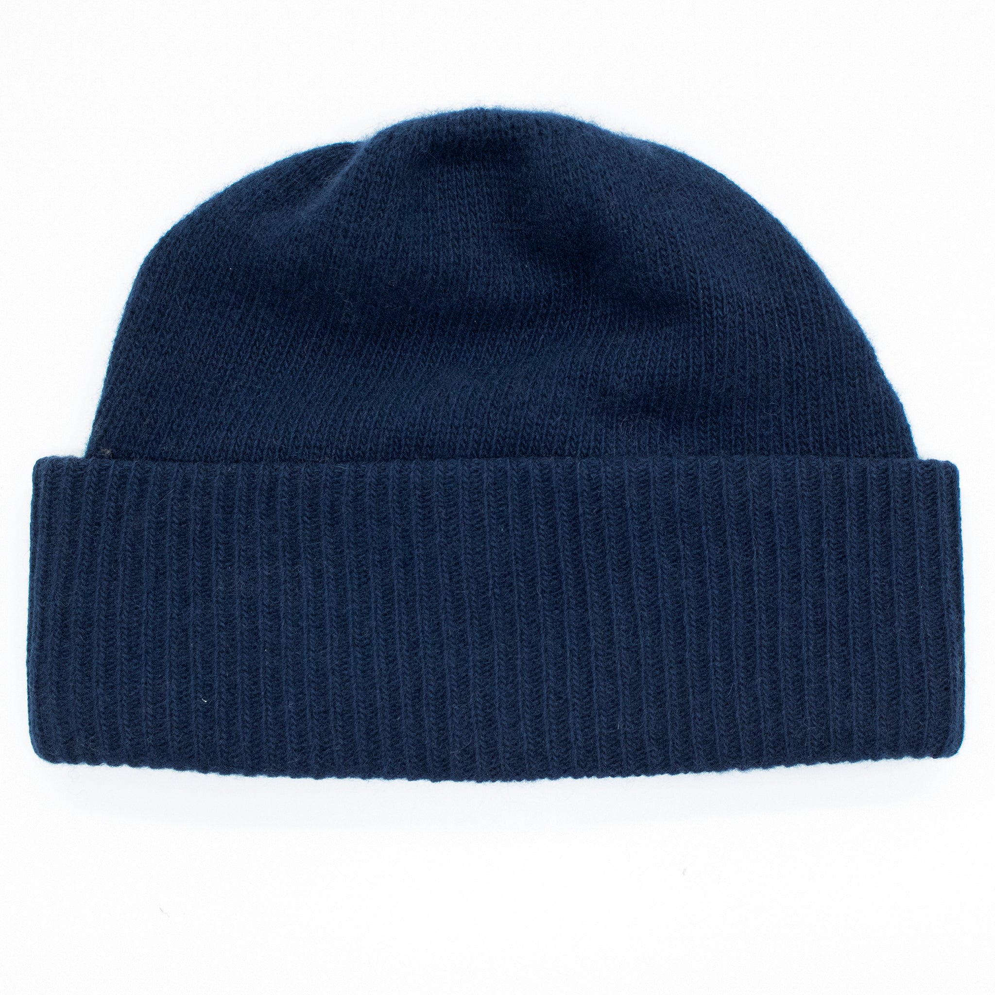 CASHMERE BEANIE HAT WITH RIBBED CUFF-5
