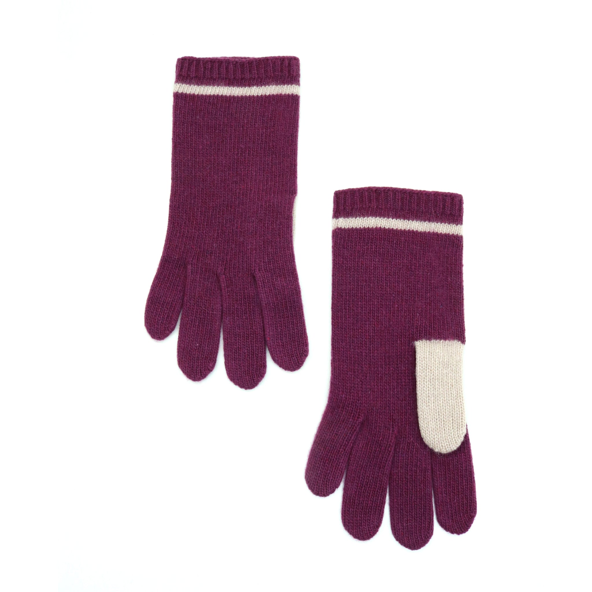 CASHMERE COLOR BLOCK GLOVES-2